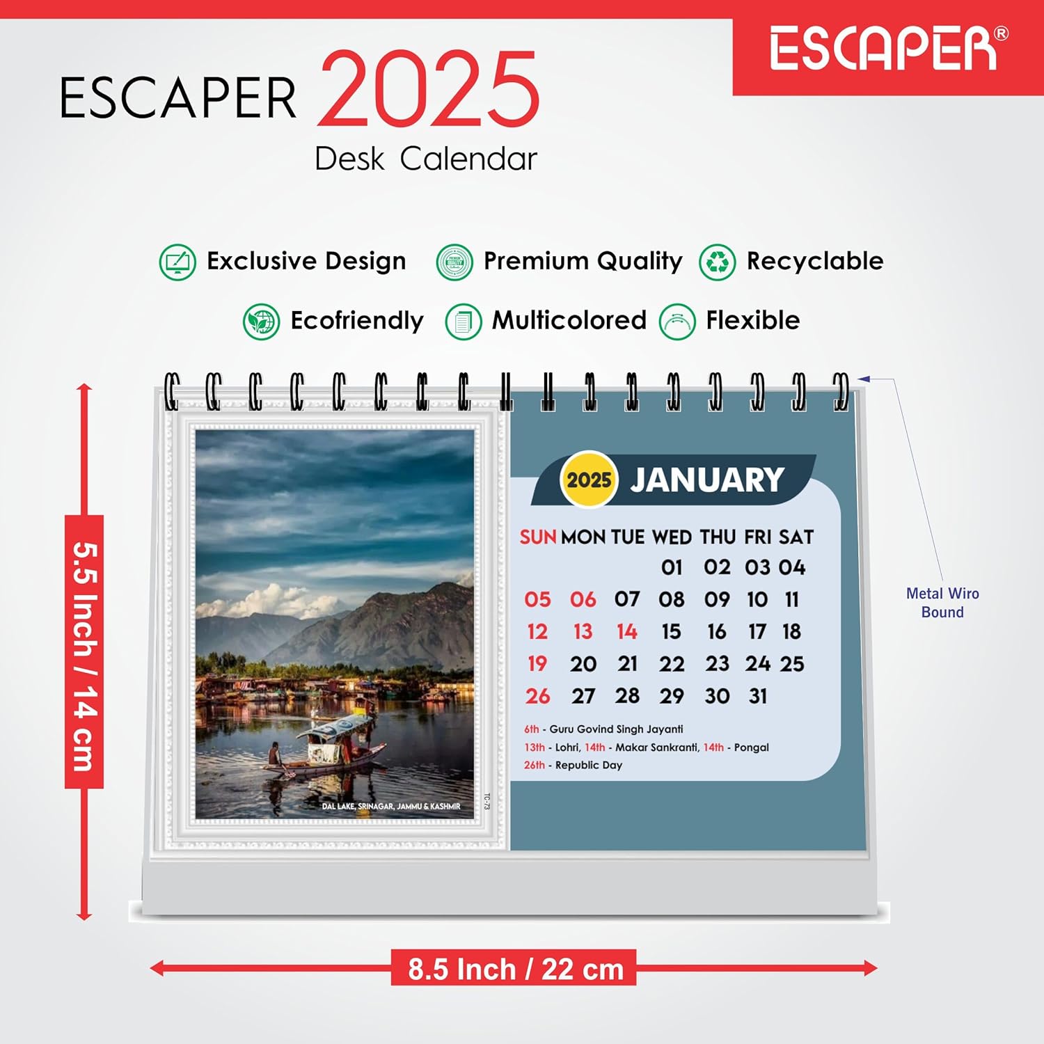 Travel Calendar 2026 Desk, World Destinations Table Calendar 2026, Seven Wonders of World Holiday Calendar, New Year Gift for Travel Lovers