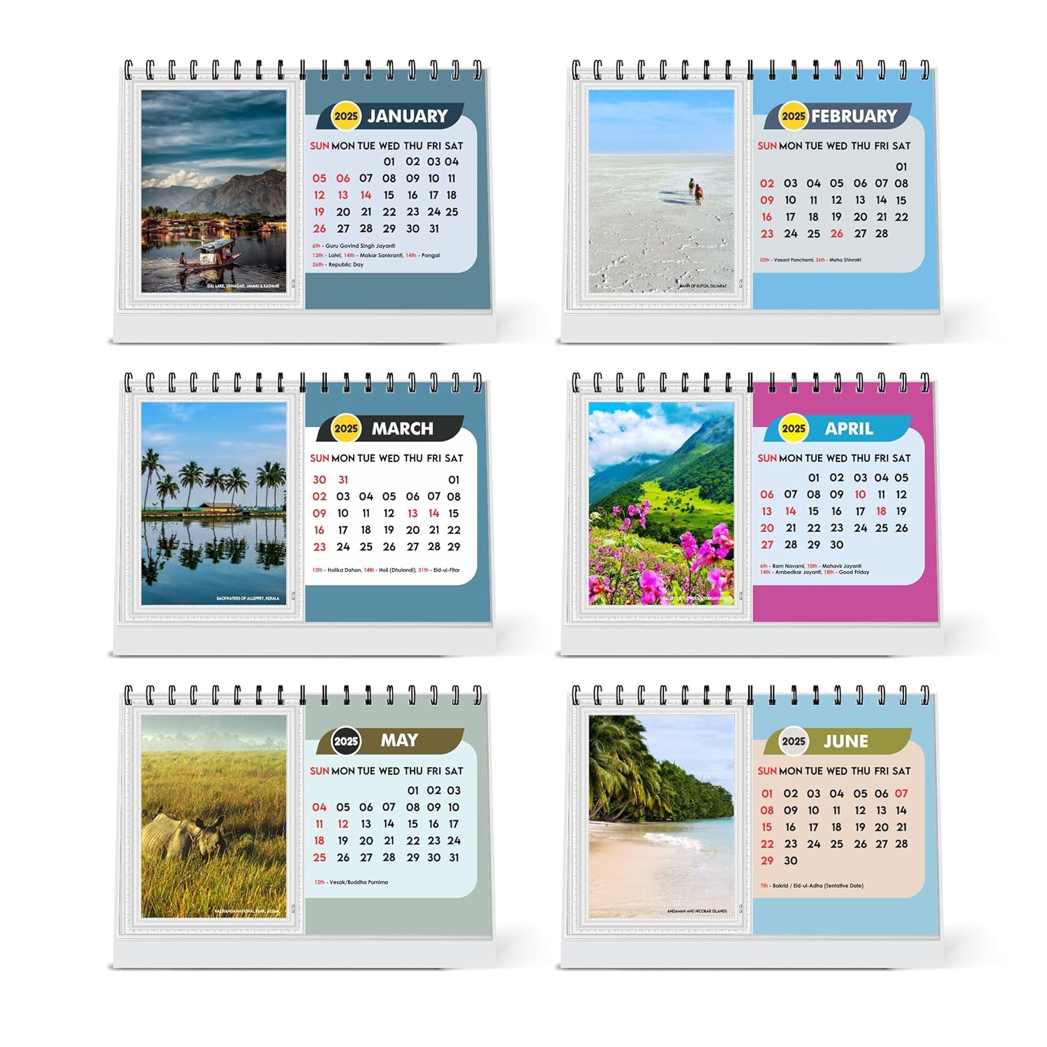 Travel Calendar 2026 Desk, World Destinations Table Calendar 2026, Seven Wonders of World Holiday Calendar, New Year Gift for Travel Lovers