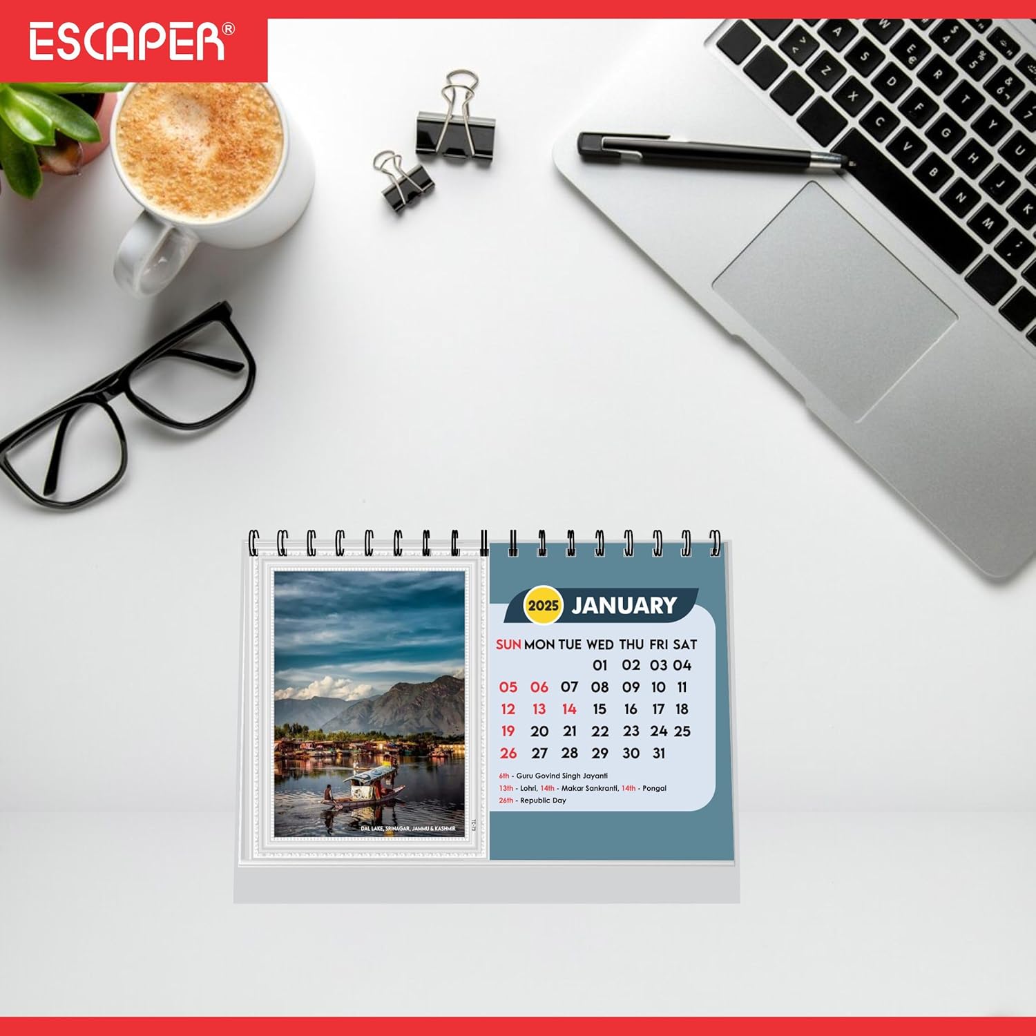 Travel Calendar 2026 Desk, World Destinations Table Calendar 2026, Seven Wonders of World Holiday Calendar, New Year Gift for Travel Lovers