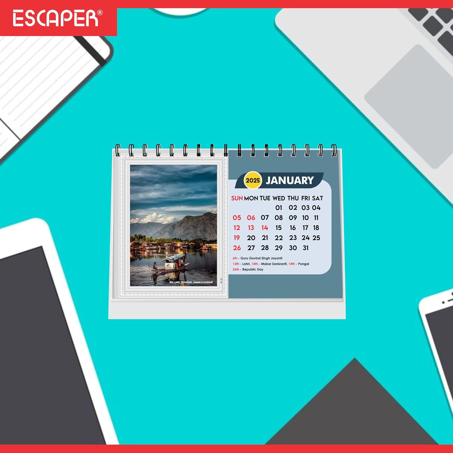 Travel Calendar 2026 Desk, World Destinations Table Calendar 2026, Seven Wonders of World Holiday Calendar, New Year Gift for Travel Lovers