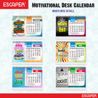Positive Motivational Desk Calendar 2026 with Quotes, Table Calendar 2026 for Office Desk & Study Table, 12 Monthly Pages, Twin-Wire Binding (A5 Size, 8.5" x 5.5")