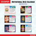 Positive Motivational Desk Calendar 2026 with Quotes, Table Calendar 2026 for Office Desk & Study Table, 12 Monthly Pages, Twin-Wire Binding (A5 Size, 8.5" x 5.5")