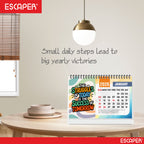 Positive Motivational Desk Calendar 2026 with Quotes, Table Calendar 2026 for Office Desk & Study Table, 12 Monthly Pages, Twin-Wire Binding (A5 Size, 8.5" x 5.5")