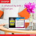 Positive Motivational Desk Calendar 2026 with Quotes, Table Calendar 2026 for Office Desk & Study Table, 12 Monthly Pages, Twin-Wire Binding (A5 Size, 8.5" x 5.5")