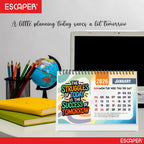Positive Motivational Desk Calendar 2026 with Quotes, Table Calendar 2026 for Office Desk & Study Table, 12 Monthly Pages, Twin-Wire Binding (A5 Size, 8.5" x 5.5")