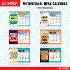 I Can I Will Motivational Desk Calendar 2026 with Quotes, A5 Size 8.5" x 5.5", Table Top Calendar 2026, Study Table Calendar, New Year Desk Calendar for Office & Gifting