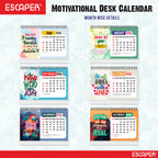 I Can I Will Motivational Desk Calendar 2026 with Quotes, A5 Size 8.5" x 5.5", Table Top Calendar 2026, Study Table Calendar, New Year Desk Calendar for Office & Gifting