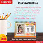 Hindu Gods & Goddess Religious Desk Calendar 2026, (A5 Size, 8.5" x 5.5") 12 Monthly Pages with Thick Paper Twin-Wire Binding Table Calendar 2026