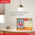 Lord Ganesha Desk Calendar 2026, A5 Size - Table Calendar 2026, 12 Monthly Pages, Religious Ganesh Ji Calendar for Office & Gifting