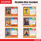 Lord Shiva Table Calendar 2026, Mahadev Desk Calendar 2026, A5 Size New Year Calendar for Office, Study Table & Divine Gifting, Bholenath Calendar