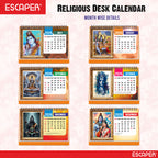 Lord Shiva Table Calendar 2026, Mahadev Desk Calendar 2026, A5 Size New Year Calendar for Office, Study Table & Divine Gifting, Bholenath Calendar
