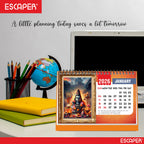 Lord Shiva Table Calendar 2026, Mahadev Desk Calendar 2026, A5 Size New Year Calendar for Office, Study Table & Divine Gifting, Bholenath Calendar