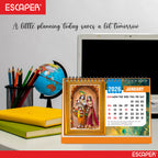 Lord Krishna Table Calendar 2026, Radha Krishna Desk Calendar, A5 Size 8.5 x 5.5", Cute Table Top Calendar, Shri Krishna Calendar 2026, New Year Calendar for Office & Gifting