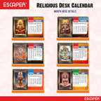 Hanuman Ji Desk Calendar 2026, A5 Size 8.5 x 5.75", Lord Hanuman Table Calendar 2026, Religious Hindu God Calendar, Table Top Calendar 2026