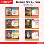 Hanuman Ji Desk Calendar 2026, A5 Size 8.5 x 5.75", Lord Hanuman Table Calendar 2026, Religious Hindu God Calendar, Table Top Calendar 2026