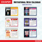 "Mindset is Everything" Motivational Table Calendar 2026, A5 Size - 8.5 x 5.5" inch, 2026 Desk Calendar with Quotes, Cute Desk Accessory & New Year Gift