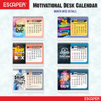 "Mindset is Everything" Motivational Table Calendar 2026, A5 Size - 8.5 x 5.5" inch, 2026 Desk Calendar with Quotes, Cute Desk Accessory & New Year Gift