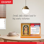 Shree Ram 2026 Table Calendar – Ram Lalla & Hanuman Photo, Ram Ji & Ram Darbar Devotional Desk Calendar for Daily Inspiration and Spiritual Blessings, Hindu Calendar 2026