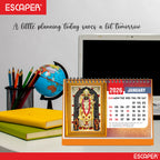 Shree Ram 2026 Table Calendar – Ram Lalla & Hanuman Photo, Ram Ji & Ram Darbar Devotional Desk Calendar for Daily Inspiration and Spiritual Blessings, Hindu Calendar 2026