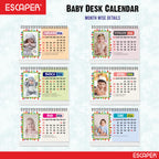 Cute Baby Desk Calendar 2026, A5 Size (8.5 x 5.75 inch), 2026 Table Calendar for Office Desk, Study and Home Table, Baby Boy and Girl Themes, New Year Gift for Women and Family