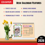 Cute Baby Desk Calendar 2026, A5 Size (8.5 x 5.75 inch), 2026 Table Calendar for Office Desk, Study and Home Table, Baby Boy and Girl Themes, New Year Gift for Women and Family