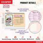 Cute Baby Desk Calendar 2026, A5 Size (8.5 x 5.75 inch), 2026 Table Calendar for Office Desk, Study and Home Table, Baby Boy and Girl Themes, New Year Gift for Women and Family