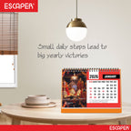 Famous Hindu Temples Desk Calendar 2026, Hindu Mandir Table Calendar with Vaishno Devi, Amarnath Ji, Kedarnath Dham, Mahakaleshwar, Kamakhya Devi & Siddhi Vinayaka Photos, Religious Spiritual Calendar for Home & Office