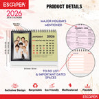 BTS Calendar 2026 Desk, BTS Band Desk & Table Calendar 2026, K-Pop BTS Square Calendar 2026, New Year BTS ARMY Gift & Collectible