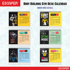 Gym Calendar 2026 Desk – Fitness & Workout Table Calendar, Gym Motivation Calendar, Bodybuilding Planner, Exercise & Training Desk Calendar, New Year Gift