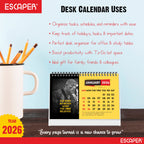 Gym Calendar 2026 Desk – Fitness & Workout Table Calendar, Gym Motivation Calendar, Bodybuilding Planner, Exercise & Training Desk Calendar, New Year Gift