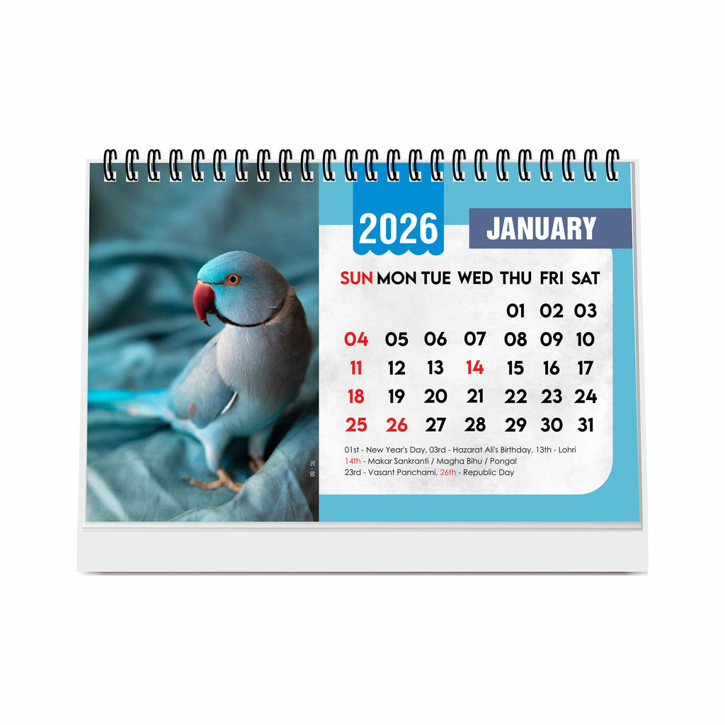 Animals Desk Calendar 2026 – Cute Dogs, Puppies, Cats, Birds & Wildlife Calendar for Home, Office, and Pet Lovers