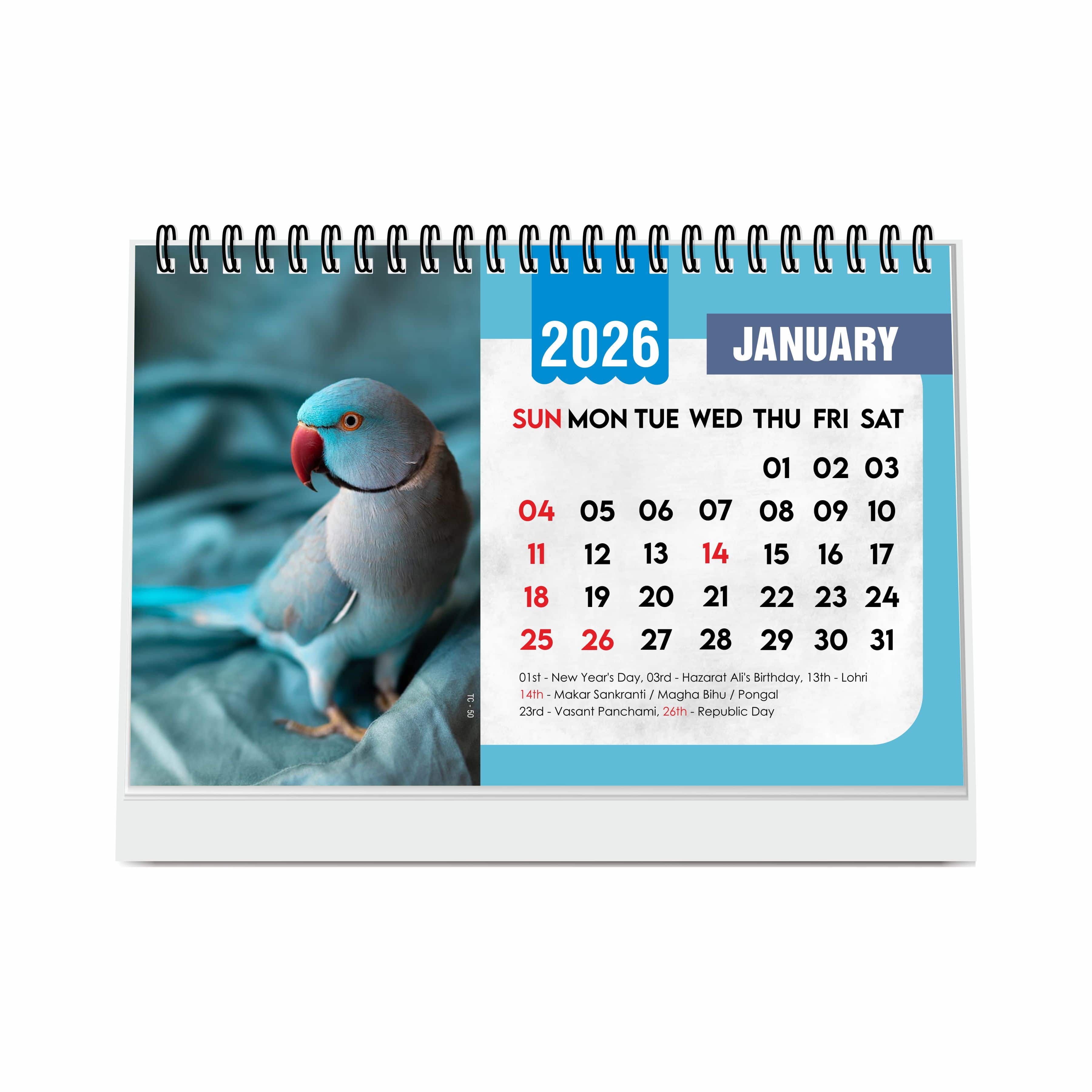 Animals Desk Calendar 2026 – Cute Dogs, Puppies, Cats, Birds & Wildlife Calendar for Home, Office, and Pet Lovers