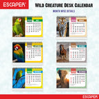 Animals Desk Calendar 2026 – Cute Dogs, Puppies, Cats, Birds & Wildlife Calendar for Home, Office, and Pet Lovers
