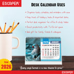 Animals Desk Calendar 2026 – Cute Dogs, Puppies, Cats, Birds & Wildlife Calendar for Home, Office, and Pet Lovers