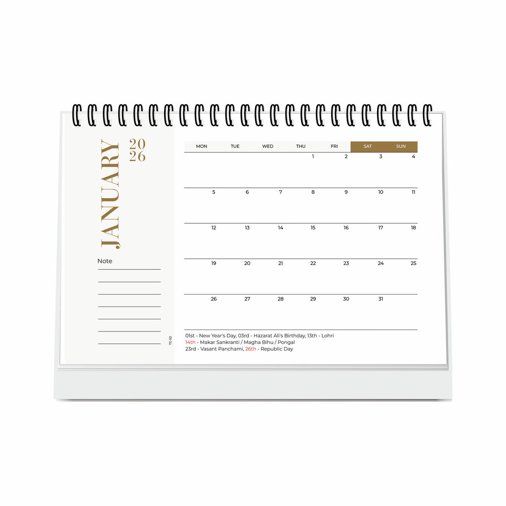 Pastel 2026 Desk Planner & Table Calendar, A5 Daily Calendar for Home, Office & Study, Track Tasks, Meetings, Notes & Deadlines, 2026 New Year Gift & Desk Organizer