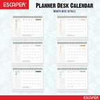 Pastel 2026 Desk Planner & Table Calendar, A5 Daily Calendar for Home, Office & Study, Track Tasks, Meetings, Notes & Deadlines, 2026 New Year Gift & Desk Organizer