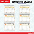 Floral 2026 Desk Planner & Table Calendar – A5 Daily Organiser for Home, Office & Study, Desk Calendar 2026 to Track Tasks, Notes, Meetings & Important Dates, New Year Gift