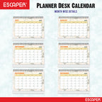 Floral 2026 Desk Planner & Table Calendar – A5 Daily Organiser for Home, Office & Study, Desk Calendar 2026 to Track Tasks, Notes, Meetings & Important Dates, New Year Gift
