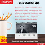 Famous Legend Ratan Sir Desk Calendar 2026, A5 Size, Motivational Table Calendar 2026, Inspirational Photo Calendar 2026 Perfect For Home & Office Decor, Inspirational Calendar 2026