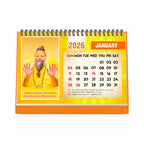 Premanand Ji Maharaj Desk Calendar 2026 – A5 Size, Devotional & Religious Table Calendar with Inspirational Quotes, Famous Indian Guru Photo Calendar, Premanand Ji Calendar 2026