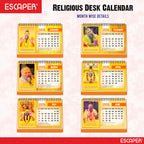 Premanand Ji Maharaj Desk Calendar 2026 – A5 Size, Devotional & Religious Table Calendar with Inspirational Quotes, Famous Indian Guru Photo Calendar, Premanand Ji Calendar 2026