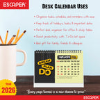 Dream Plan Do Motivational Desk Calendar 2026 – A5 Table Calendar 2026 with Inspirational Quotes, Desktop Calendar 2026, Motivational Calendar for Desk, New Year Calendar 2026