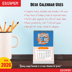 Awesome Motivational Desk Calendar 2026 with Quotes, A5 Size (5.75" x 8.5") Table Calendar for Office, Study, or Home, New Year Calendar 2026 for Gifting, Cute Desk Accessory