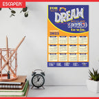 Motivational New Year Wall Calendar 2025 (45x30 cm), Indian Holidays Mentioned, Hanging for Home & Office Use