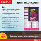 Motivational New Year Wall Calendar 2026 (45x30 cm) Laminated, 300 GSM Paper, Self Adhesive Back, Inspirational Wall Art For Home & Office Decor, Study Room