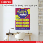 Motivational New Year Wall Calendar 2026 (45x30 cm) Laminated, 300 GSM Paper, Self Adhesive Back, Inspirational Quotes Wall Art For Home & Office Decor, Study Room