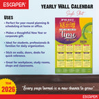 Motivational New Year Wall Calendar 2026 (45x30 cm) Laminated, 300 GSM Paper, Self Adhesive Back, Inspirational Quotes Wall Art For Home & Office Decor, Study Room