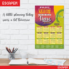Motivational New Year Wall Calendar 2026 (45x30 cm) Laminated, 300 GSM Paper, Self Adhesive Back, Inspirational Quotes Wall Art For Home & Office Decor, Study Room