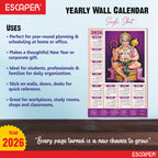 Lord Hanuman Wall Calendar 2026 hanging (45 x 30 cm), Bajrangbali hanging, Hanuman Ji Wall Calendar 2026, Religious, Hindu God, New Year Calendar 2026