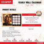 Goddess Kali Ma Wall Calendar 2026 hanging (45 x 30 cm), Religious Wall Calendar 2026, Kali Mata Photo For Home, Pooja Room, Wall Decor